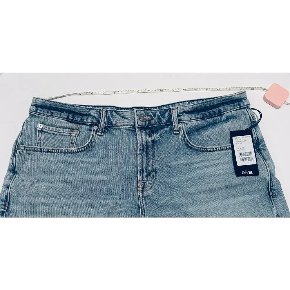 7 For All Mankind Monroe Long Denim Shorts, in Ode To. Size 31. NWT’s